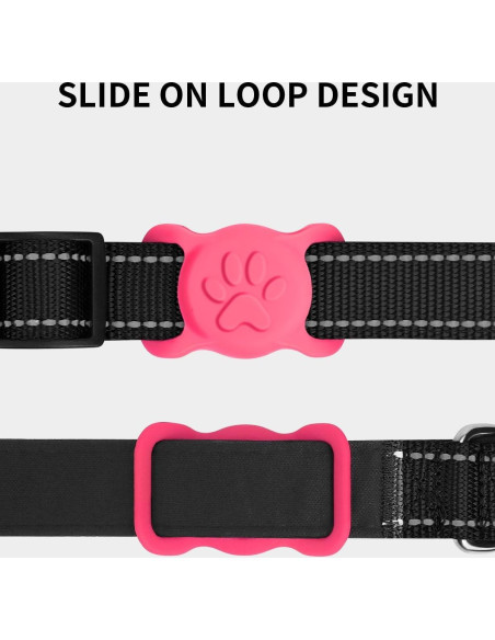 Soporte de Collar para Airtag Dynmeow Rosa Mediano