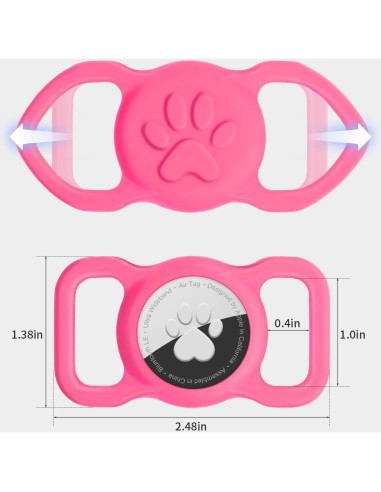 Soporte de Collar para Airtag Dynmeow Rosa Mediano