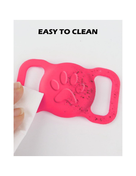 Soporte de Collar para Airtag Dynmeow Rosa Mediano