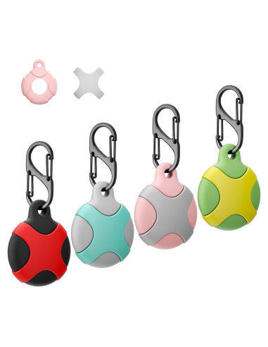 Paquete de 4 fundas de silicona Meokkaebi para AirTag 2021