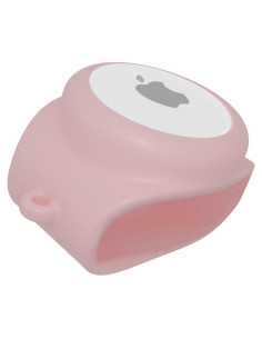 Banda de Silicona Rosa para AirTag y Tile Sticker - Ajustable