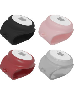 Banda de Silicona Rosa para AirTag y Tile Sticker - Ajustable 2