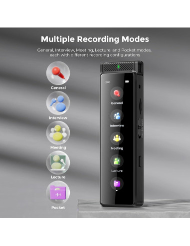 Grabadora de Voz Digital Innioasis R1 136GB Bluetooth