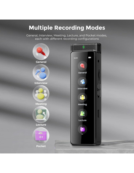 Grabadora de Voz Digital Innioasis R1 136GB Bluetooth