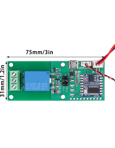 Módulo de Control de Voz Eujgoov 80 Comandos 3.6-30V DC