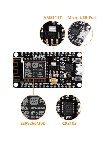 4 Placas de Desarrollo WiFi ESP8266 MELIFE ESP-12E