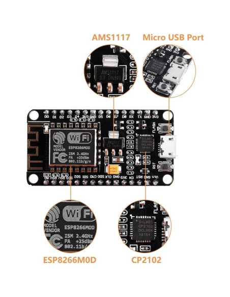 4 Placas de Desarrollo WiFi ESP8266 MELIFE ESP-12E