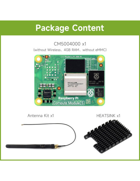 Módulo de Cómputo Raspberry Pi 5 Waveshare CM5004000 4GB RAM