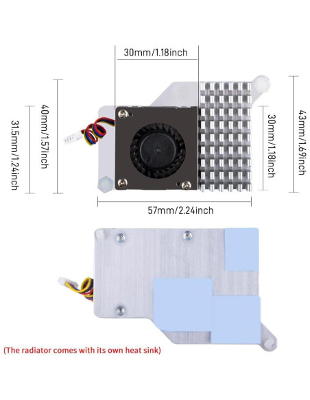 Caja de Metal GeeekPi para Raspberry Pi 5 con Enfriador Activo