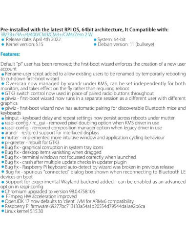 Tarjeta de Memoria GeeekPi 64GB RPI OS con Lector
