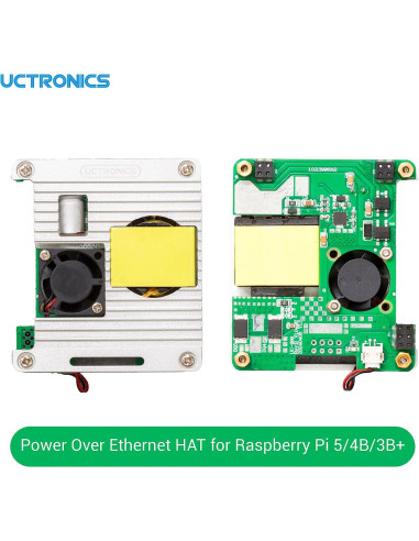 Sombrero PoE Uctronics para Raspberry Pi 5/4/3B 5V 4.5A