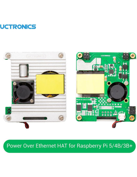 Sombrero PoE Uctronics para Raspberry Pi 5/4/3B 5V 4.5A