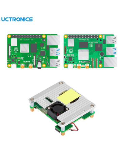 Sombrero PoE Uctronics para Raspberry Pi 5/4/3B 5V 4.5A