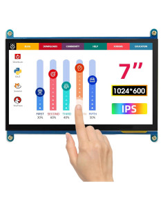 Pantalla Táctil 7" ELECROW 1024x600 IPS para Raspberry Pi