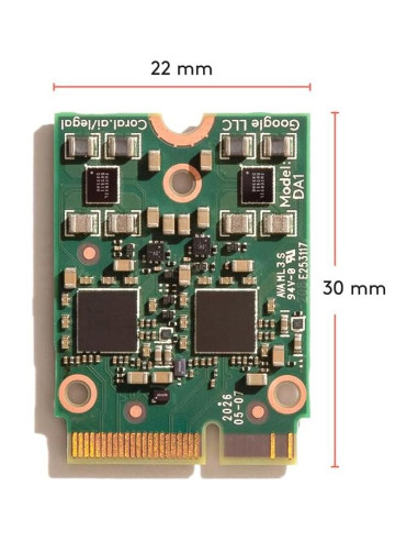 Coral M.2 Acelerador Dual Edge TPU Seeed Studio 0.05 kg