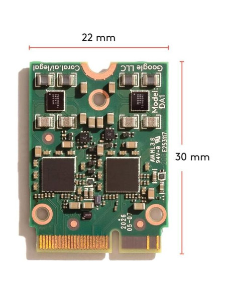 Coral M.2 Acelerador Dual Edge TPU Seeed Studio 0.05 kg