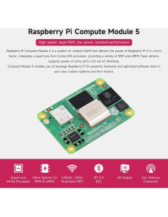 Módulo de Cálculo Waveshare CM5 con Raspberry Pi 8GB RAM 2