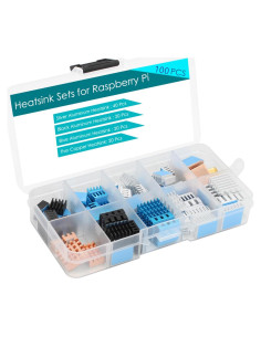 100 Pcs Disipadores de Calor MazerPi para Raspberry Pi 4B/3B+/3B/2B