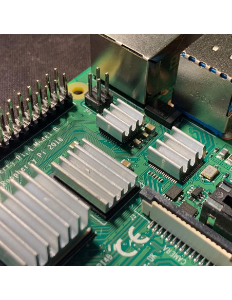 100 Pcs Disipadores de Calor MazerPi para Raspberry Pi 4B/3B+/3B/2B