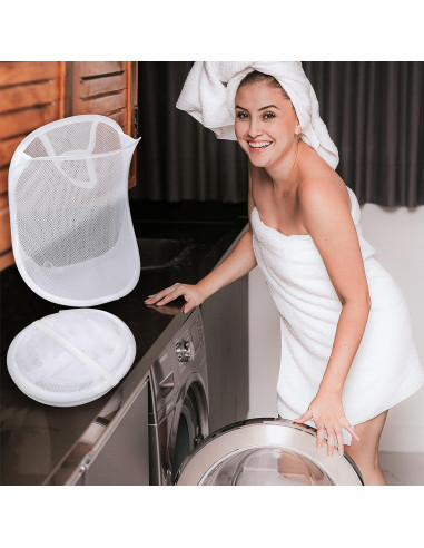 Cesta de Ropa Sucia Colgante Patelai 3 Piezas 30x40 cm