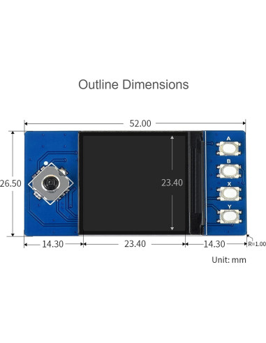 Pantalla LCD 1.3" Waveshare para Raspberry Pi Pico 240x240