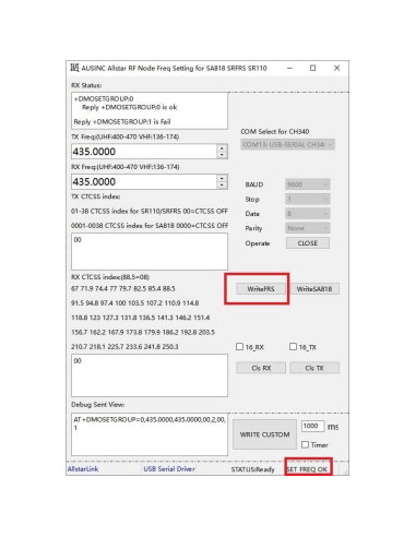 Interfaz Radio Ham Allstar AURSINC SA818 para Raspberry Pi