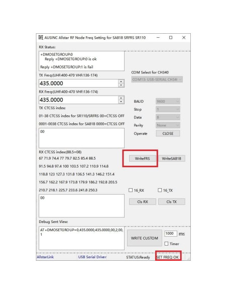Interfaz Radio Ham Allstar AURSINC SA818 para Raspberry Pi