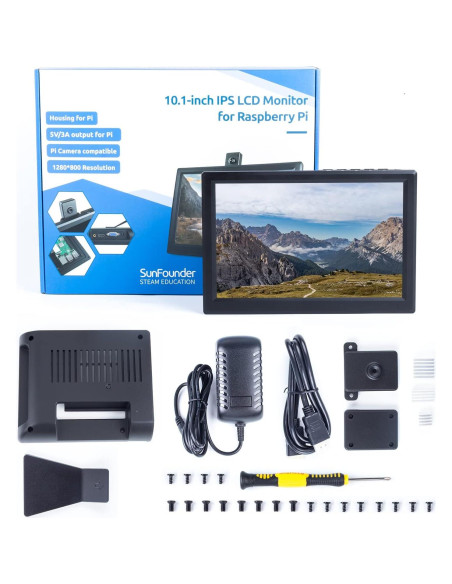 Monitor Portátil SunFounder 10.1" para Raspberry Pi 1280x800