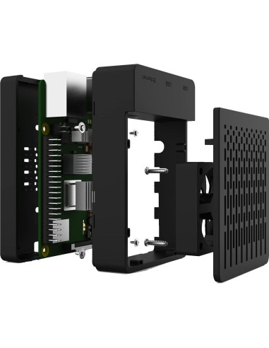 Caja Refrigeración iUniker para Raspberry Pi 4 con Ventilador 40mm