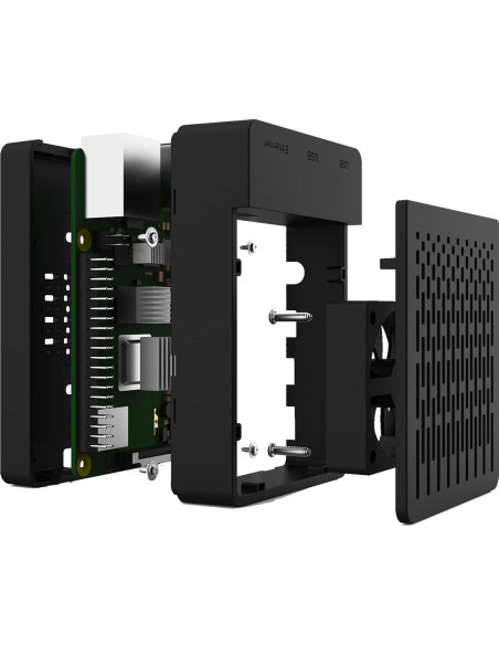 Caja Refrigeración iUniker para Raspberry Pi 4 con Ventilador 40mm