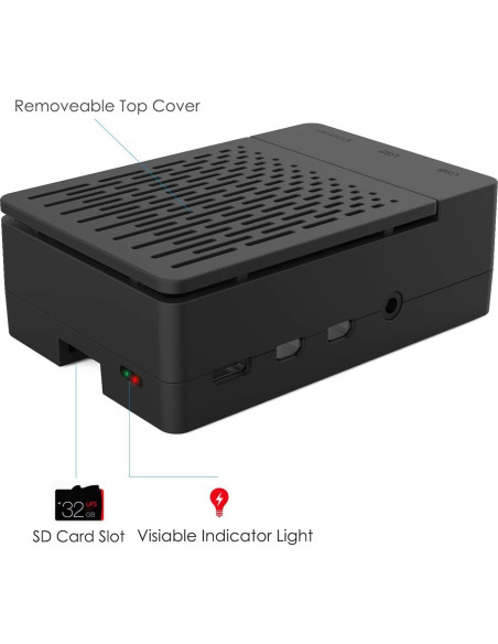 Caja Refrigeración iUniker para Raspberry Pi 4 con Ventilador 40mm