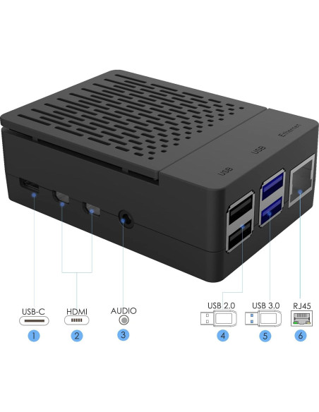 Caja Refrigeración iUniker para Raspberry Pi 4 con Ventilador 40mm