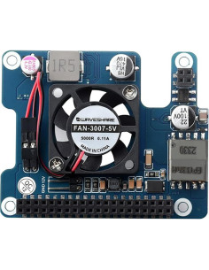 Power Over Ethernet HAT Iiunius para Raspberry Pi 5 con Ventilador 2