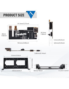 Estante SBC 10" 1U Rack GeeekPi con 2 Adaptadores HDMI 2