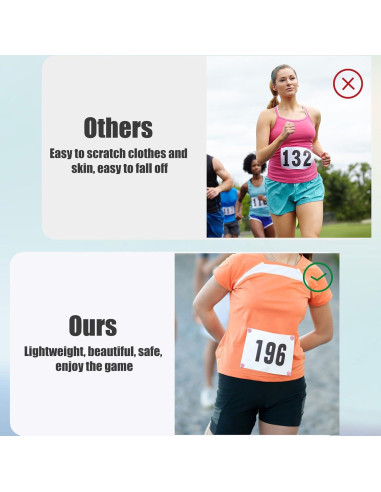 10 Pares de Clips Magnéticos BOXOB para Número de Carrera