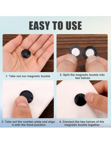 10 Pares de Clips Magnéticos BOXOB para Número de Carrera