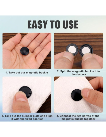 10 Pares de Clips Magnéticos BOXOB para Número de Carrera