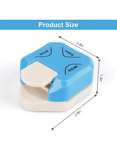 Perforadora de Esquinas Redondeadas MECHEER 3 en 1 - Azul 2