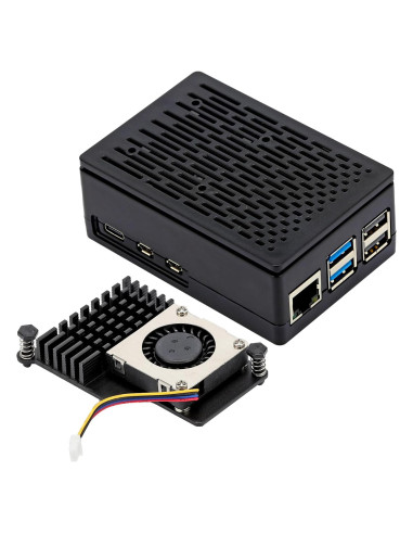 Funda TADA para Raspberry Pi 5 con Enfriador Activo Negro