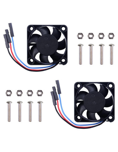 Ventilador PWM GeeekPi 40x40x10mm 2PCS 5V para Raspberry Pi