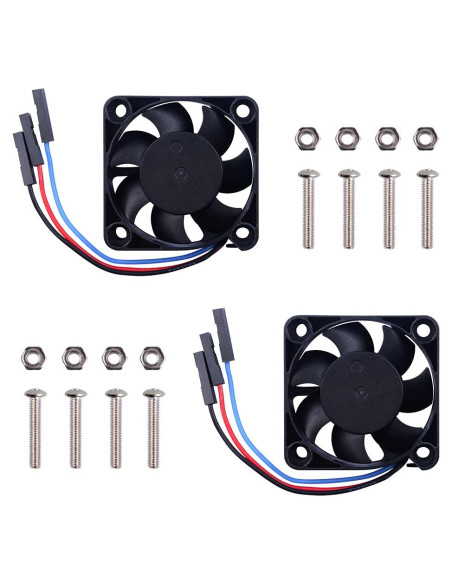 Ventilador PWM GeeekPi 40x40x10mm 2PCS 5V para Raspberry Pi
