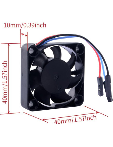 Ventilador PWM GeeekPi 40x40x10mm 2PCS 5V para Raspberry Pi