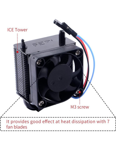 Ventilador PWM GeeekPi 40x40x10mm 2PCS 5V para Raspberry Pi