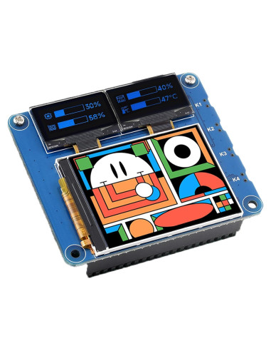 HAT OLED/LCD Wonrabai para Raspberry Pi 2" IPS y 0.96" OLED