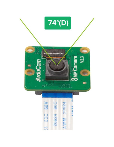 Cámara Arducam V2 8MP para Raspberry Pi 1080p con Cables