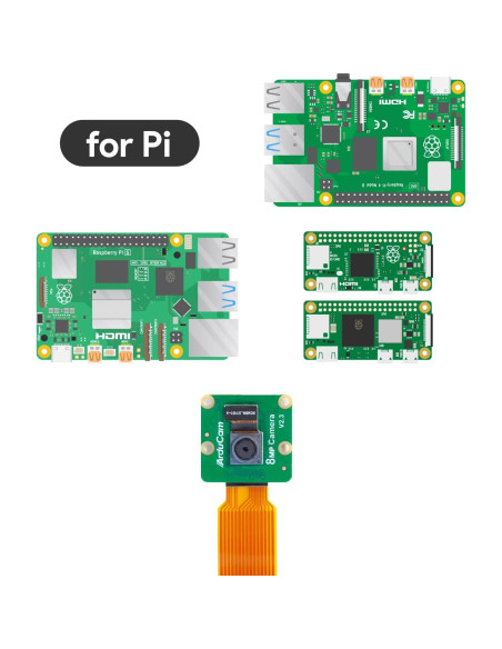 Cámara Arducam V2 8MP para Raspberry Pi 1080p con Cables