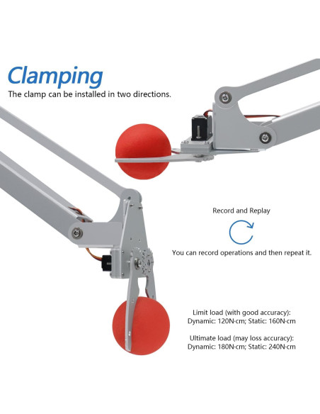 Kit Brazo Robot Freenove para Raspberry Pi 5/4B/3B+ - Metal