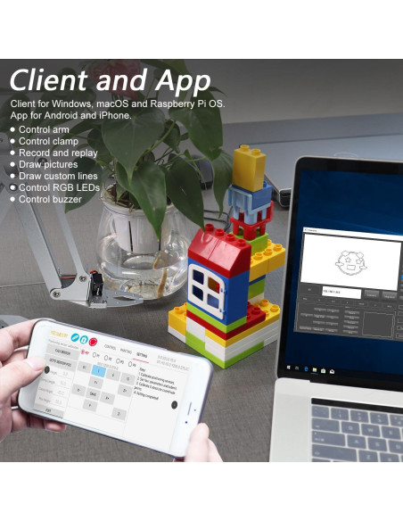 Kit Brazo Robot Freenove para Raspberry Pi 5/4B/3B+ - Metal