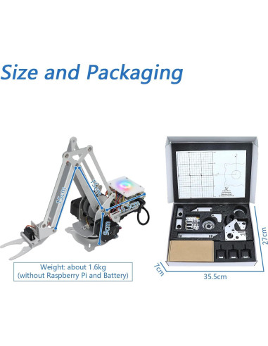 Kit Brazo Robot Freenove para Raspberry Pi 5/4B/3B+ - Metal