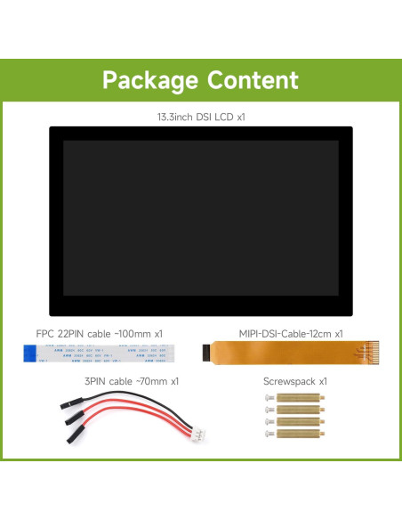 Pantalla táctil capacitiva Waveshare 13.3" 1920x1080 DSI
